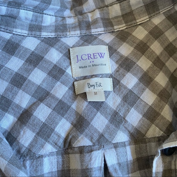 Jcrew plaid half button up - Picture 3 of 3